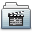 Movie Old Folder Graphite Stripe Icon 32x32 png